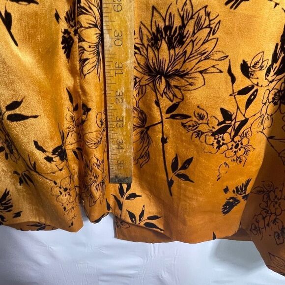 House of Harlow 1960 X Revolve Orange Black Floral Open Front Jaya Jacket Large - Picture 9 of 9